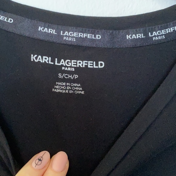 Karl Lagerfeld women’s black t-shirt - Picture 2 of 4